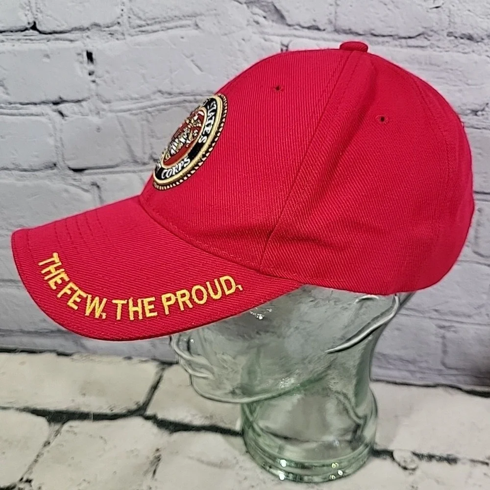 United States Marine Corps Hat The Few The Proud Mens Red‎ Adjustable Ball Cap